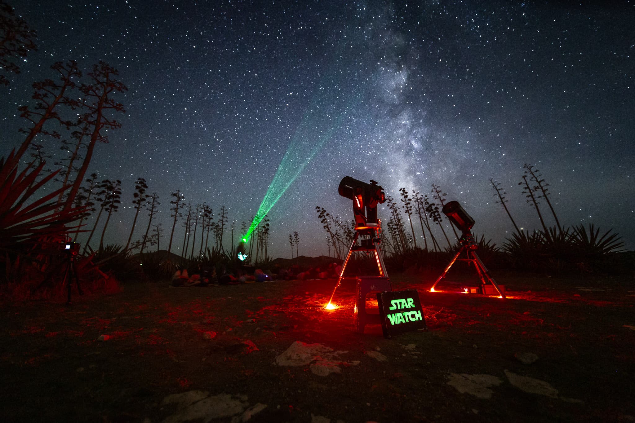 Observación con telescopio